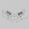 Угловой коннектор питания MAYTONI UNITY TRA001CLB-11W с вводом питания белый